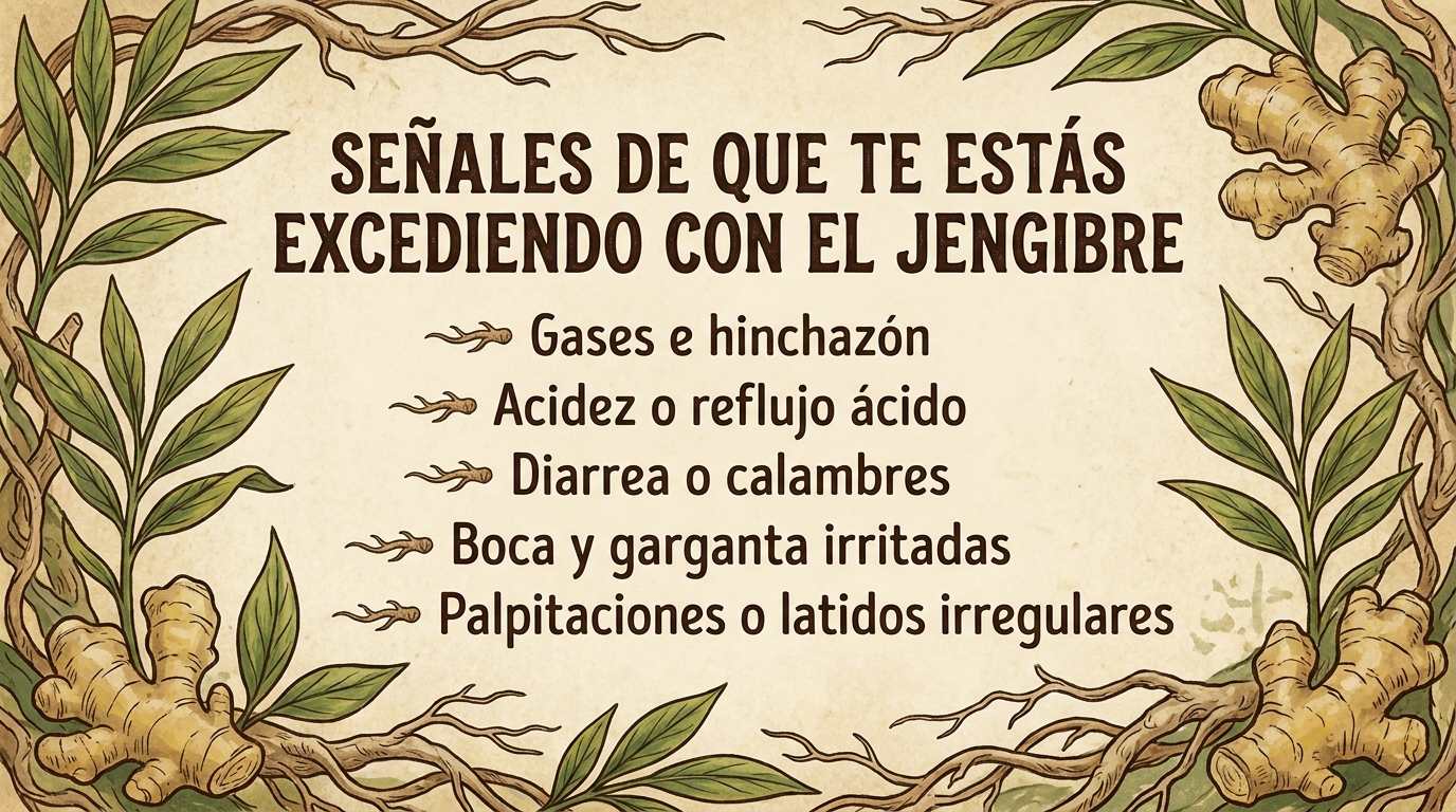 Senales de que te estas excediendo con el jengibre