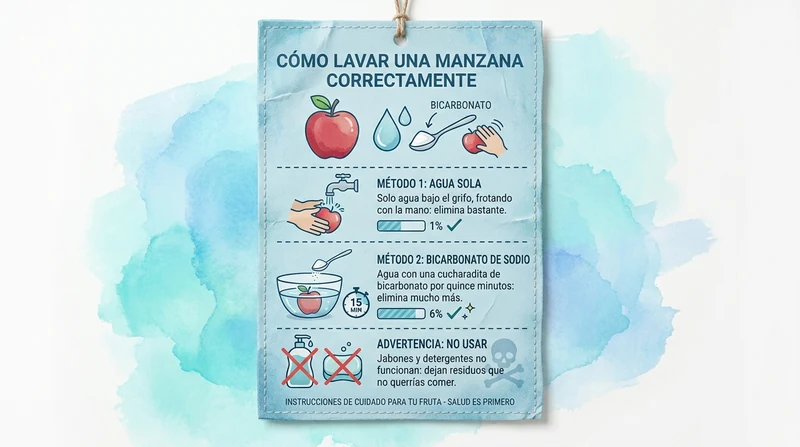 Cómo lavar bien una manzana
