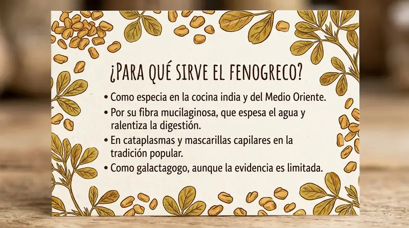 Para qué se usa el fenogreco